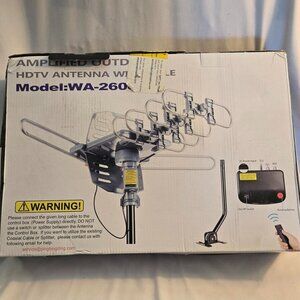 PBD Outdoor Digital Amplified HDTV Antenna, 150 Mile Motorized 360 Degree Rotate